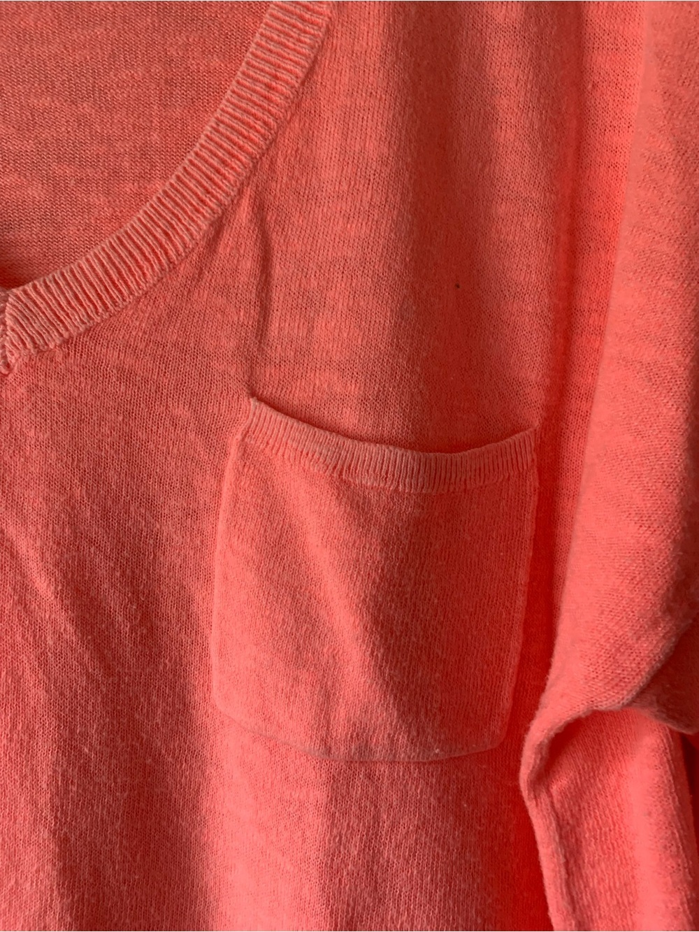 GAP Hot Pink V-Neck Pocket Cotton Rayon Blend Oversize Pullover Sweater M - Picture 6 of 15